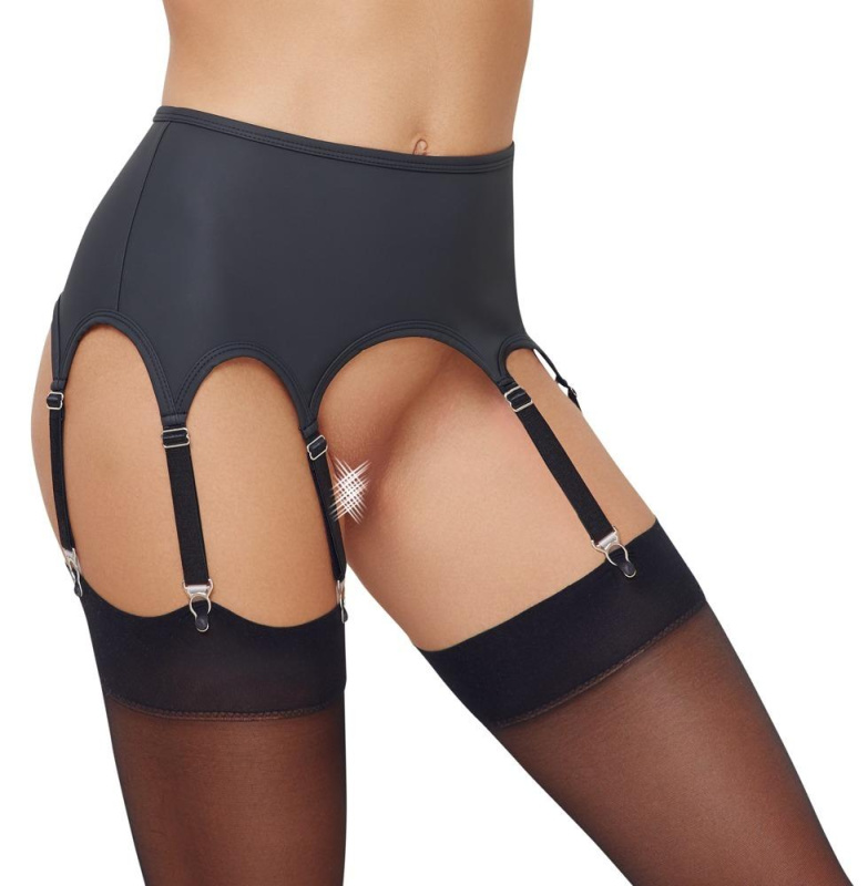 Cottelli Lingerie Podvazkový pás - černý: M