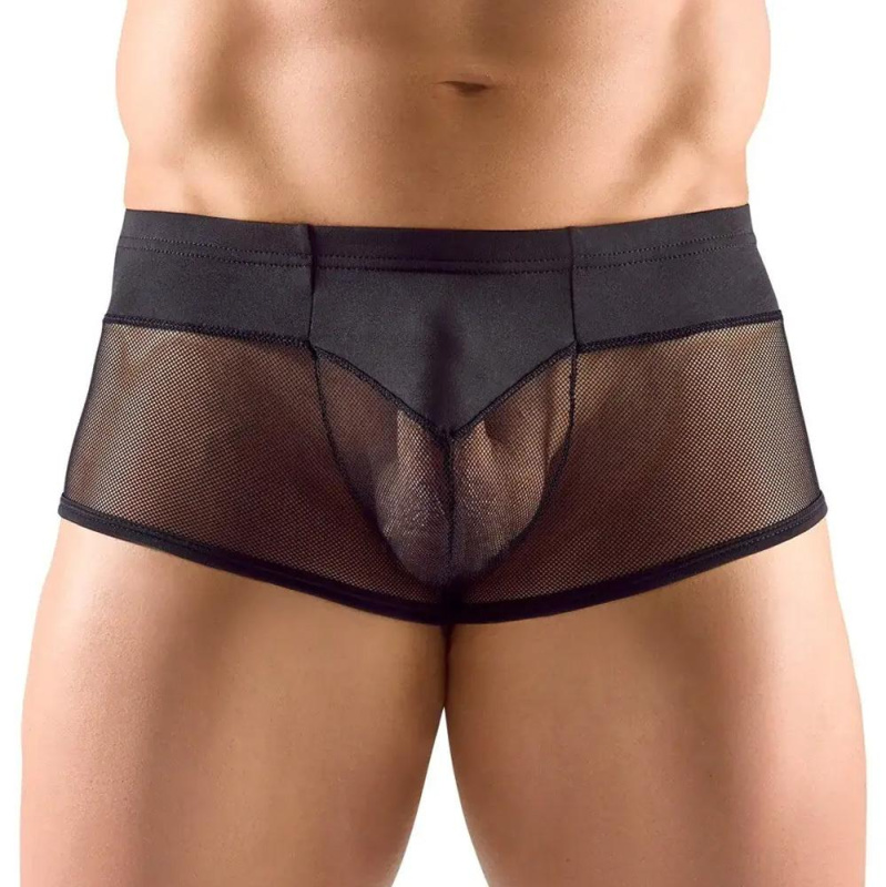 Svenjoyment Boxerky ze síťoviny - černé: XL