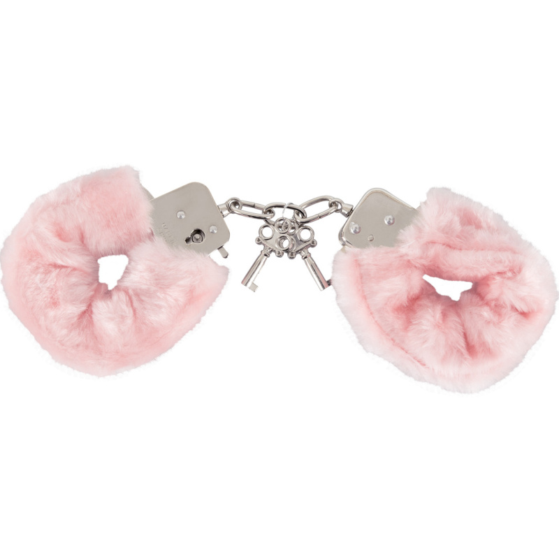Kovová pouta s leopardím plyšem Handschellen Love Cuffs Leo