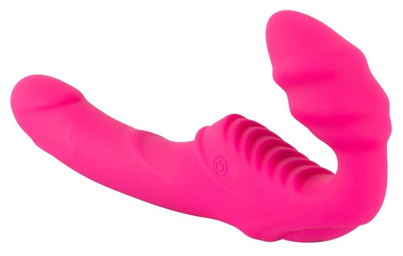 Strapless strap-on Vibrátor - růžový