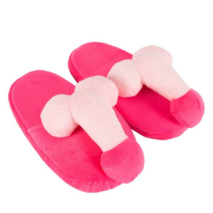 Plyšové pantofle Penispuschen pink
