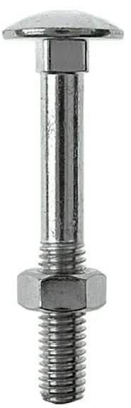 Vratový šroub s maticí Profi Depot / M8 x 140 mm / 50 ks / ocel / stříbrná Varianta: ivi1