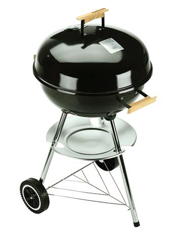 Pojízdný kotlíkový gril na dřevěné uhlí Grillstar Montana / O 46 cm / mobilní / smalt / černá Varianta: ivi1