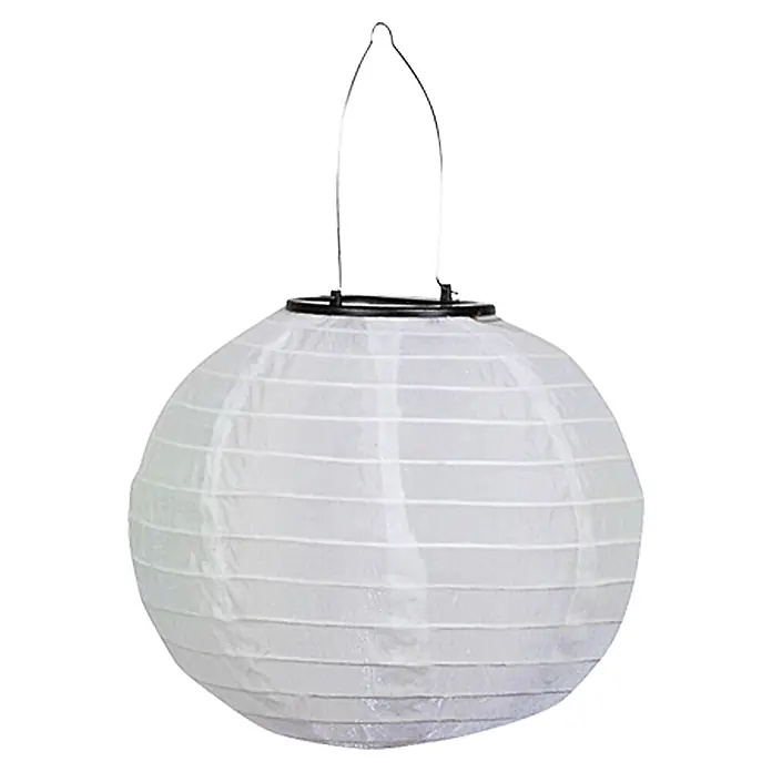 Bauhaus Solární svítidlo Lampion / Ø 20 cm / 2 lm / IP44 / bílá Varianta: ivi1