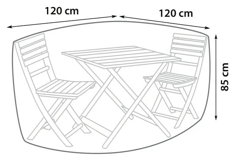 Ochranný obal na balkonový nábytek Sunfun / polyester / Ø 120 cm / antracitová Varianta: ivi2