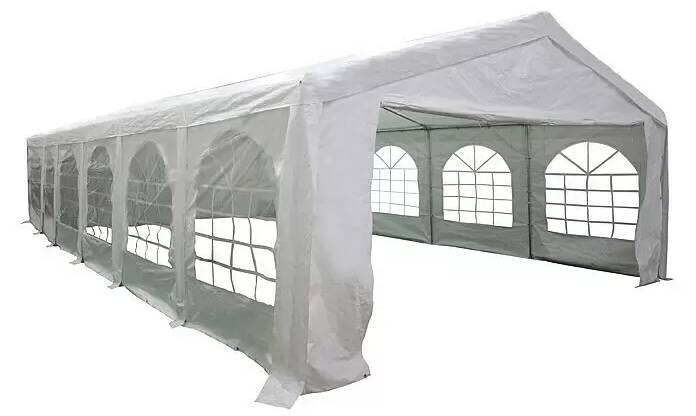 Párty stan Sunfun / včetně bočních panelů / 12 x 6 m / polyethylen / ocel / bílá/antracitová Varianta: ivi1
