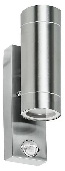 Venkovní LED svítidlo se senzorem Starlux Dundee / 240 lm / 6 W / GU10 / stříbrná Varianta: ivi1