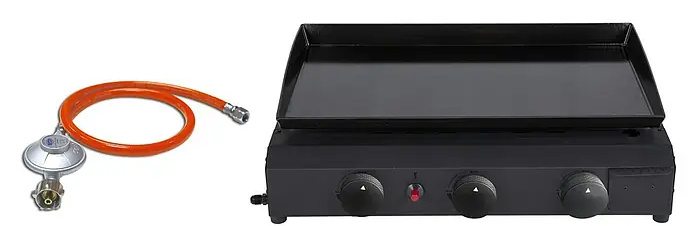 Plancha gril Grillstar / 3 hořáky / 7,2 kW / 57 × 35 cm / černá Varianta: ivi1