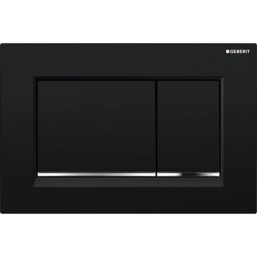 Tlačítko ovládací Geberit Sigma 30 černá/pochromovaná lesklá