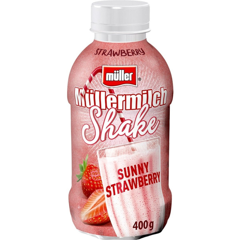 Müllermilch Shake s jahodovou příchutí