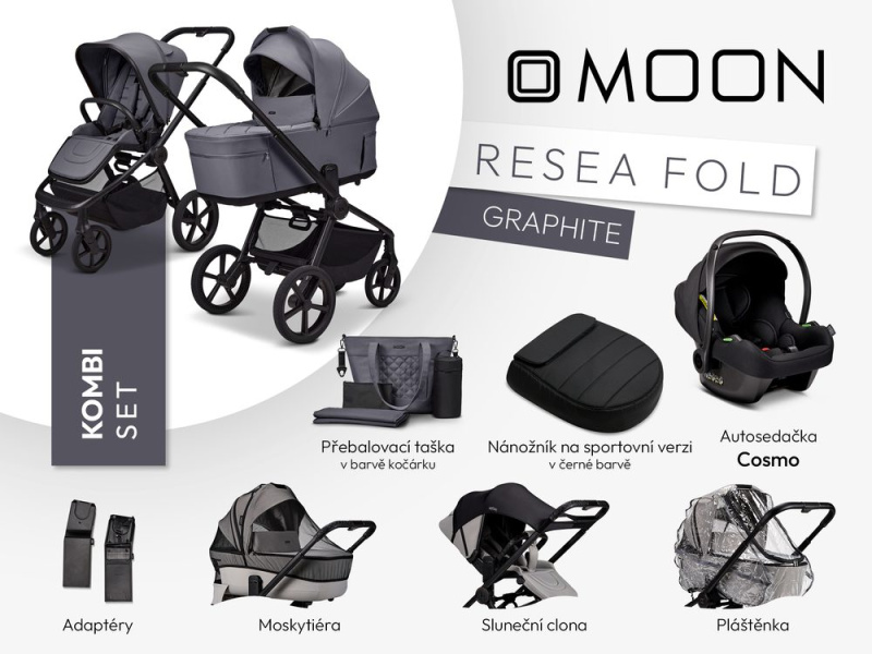Moon ReSea FOLD kombi set - GRAPHITE