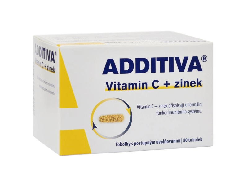Additiva Vitamín C + zinek 80 tobolek