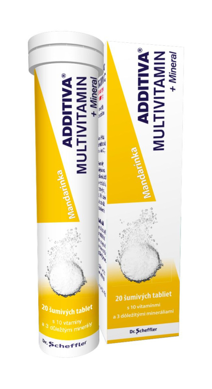 ADDITIVA Multivitamin + Mineral MANDARINKA šumivé tablety 20 tablet
