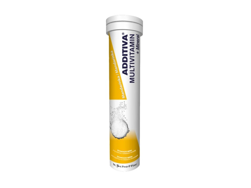ADDITIVA Multivitamin + Mineral MANDARINKA šumivé tablety 20 tablet