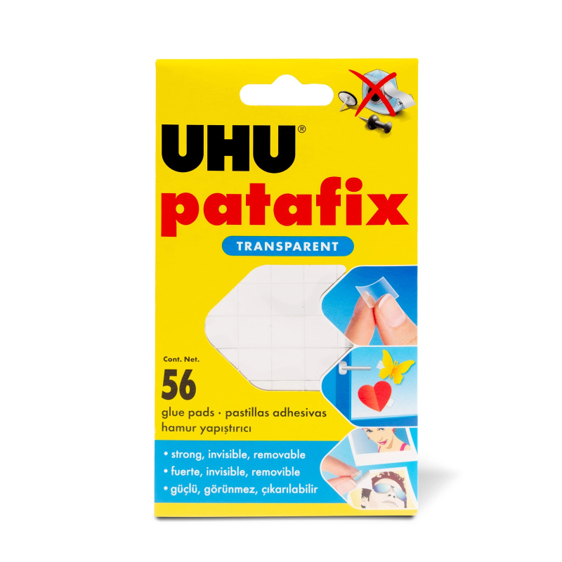 Lepicí guma UHU patafix Invisible - transparentní, 56 ks