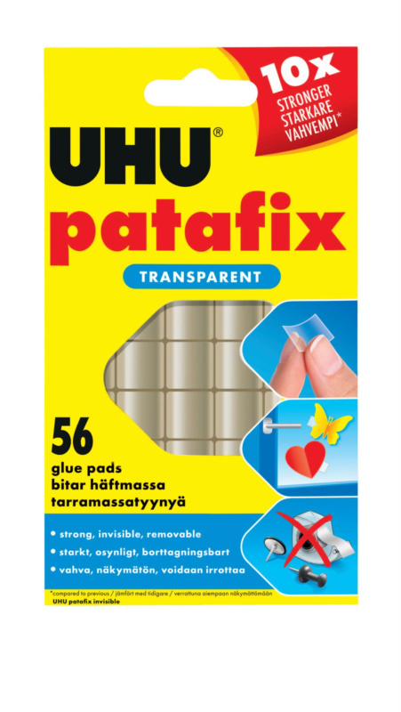 Lepicí guma UHU patafix Invisible - transparentní, 56 ks