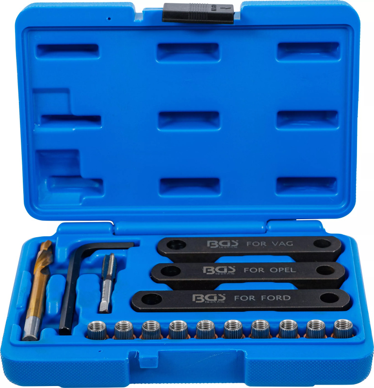 Sada pro opravu závitů brzd, M9 x 1,25, 16dílná, BGS 148