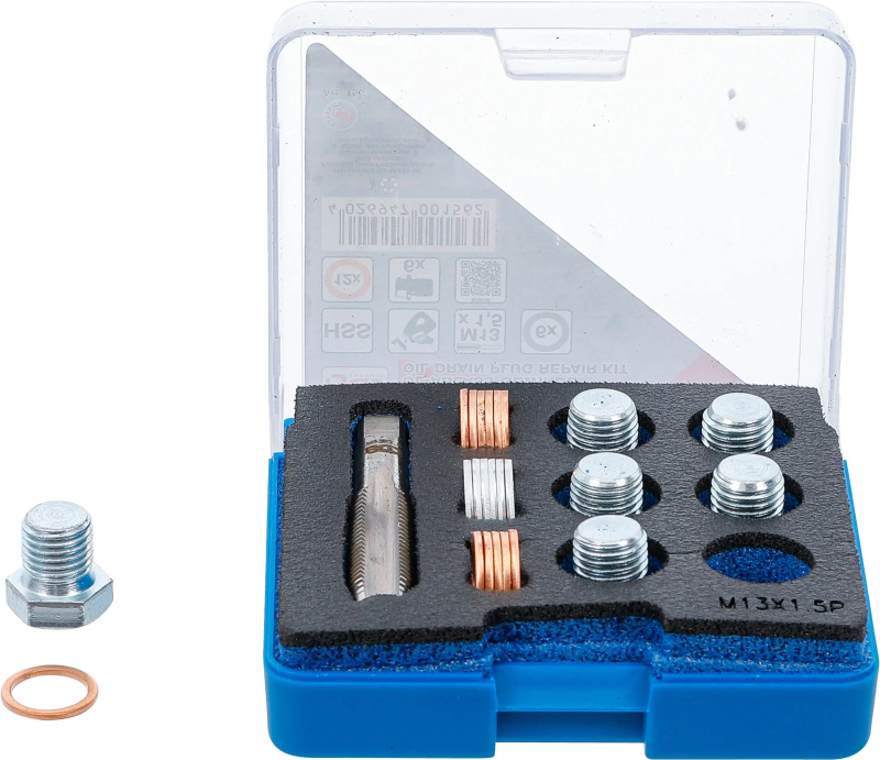 BGS technic Sada na opravu závitů olejových van M13x1,5 mm, 25 dílů - BGS 156
