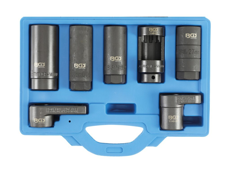 BGS technic Hlavice nástrčné pro Lambda sondy, termostat, vstřiky 7ks - BGS 1140