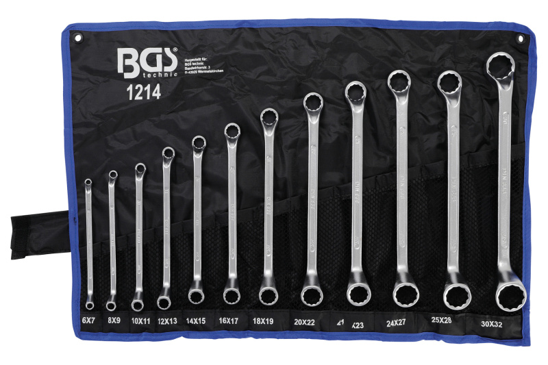 Sada očkových klíčů, 6 x 7 - 30 x 32 mm, 12 ks - BGS 1214