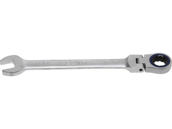 BGS Technic BGS 1567 Očkoplochý klíč 17 mm s ráčnou, kloubový