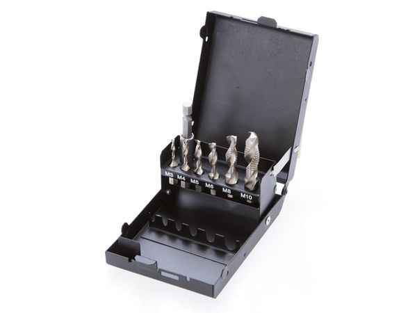 Sada vrtáků / závitníků | HSS-G | 7dílná, BGS 1926