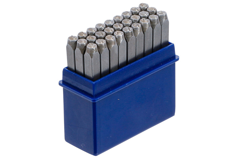 BGS technic Razící matrice písmen, raznice- sada 27ks (různé velikosti) - BGS Velikost: 8 mm