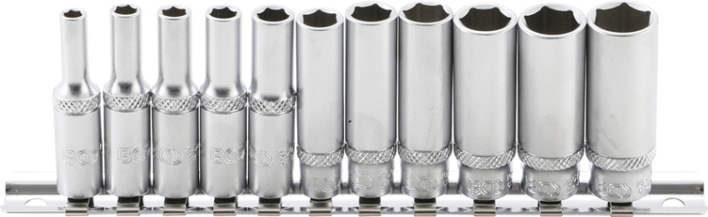 Sada nástrčných klíčů, hluboké, 1/4, 11 ks - B2221
