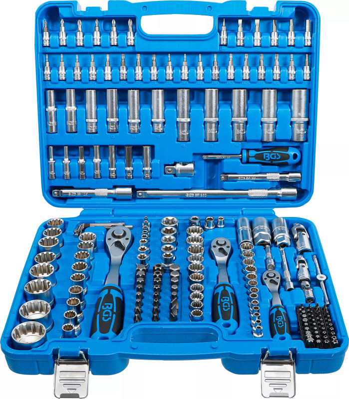 Gola sada a sada nástrčných klíčů "Gear Lock", 1/4", 3/8" a 1/2", 192 ks