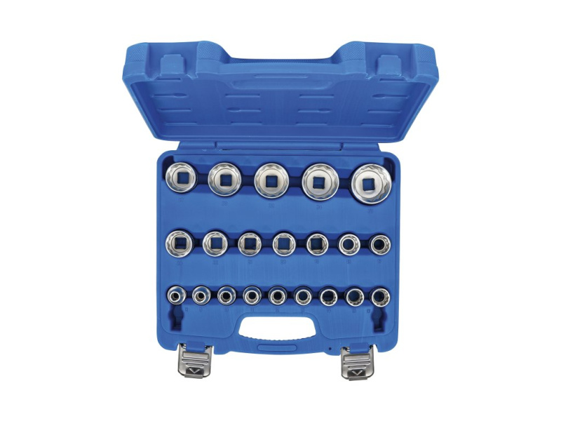 Nástrčné klíče, dvanáctihranné, 1/2", 8 - 36 mm, 21 ks - B2267