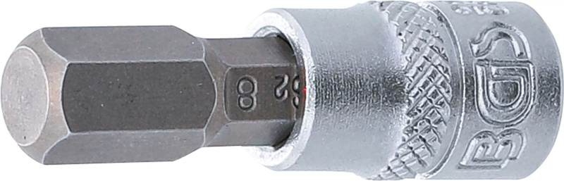Nástrčná hlavice s bitem HEX 1/4" 8 mm, BGS - B2502