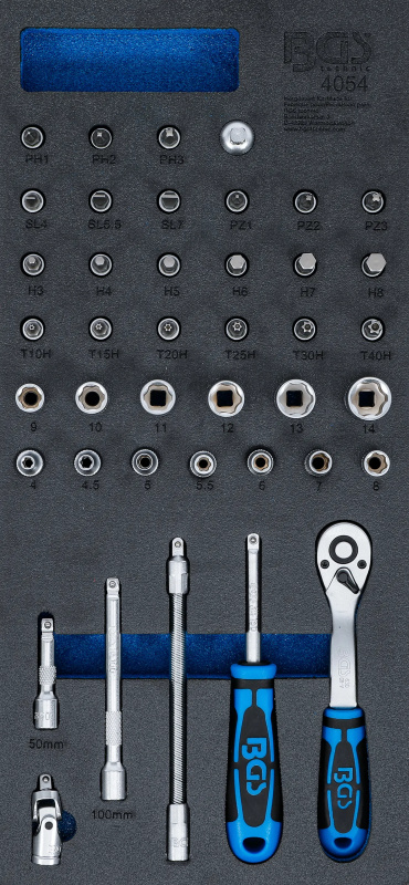 BGS Technic BGS 4054 Gola sada 1/4" - 4 ÷ 14 mm Super Lock (41 dílů)