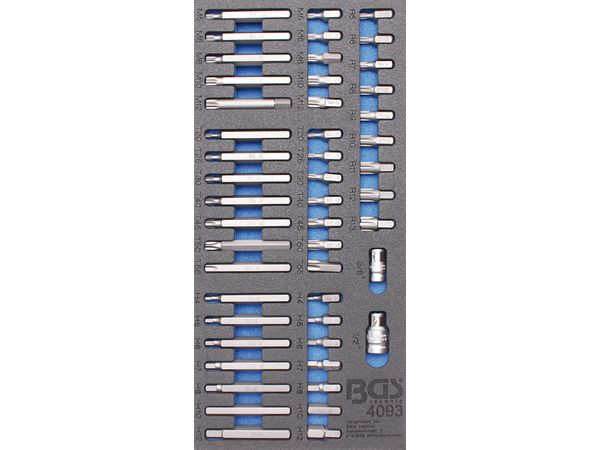 Sada bitů v pěnové výplni, 49 ks - B4093