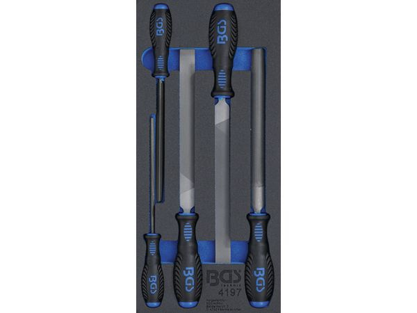 Sada pilníků v pěnové výplni, 5 ks - B4197