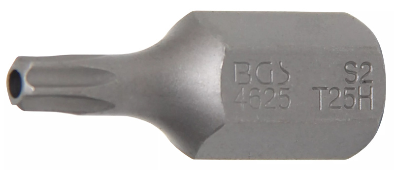 Bit TORX, T25, 10 mm, délka 30 mm, s otvorem - B4625