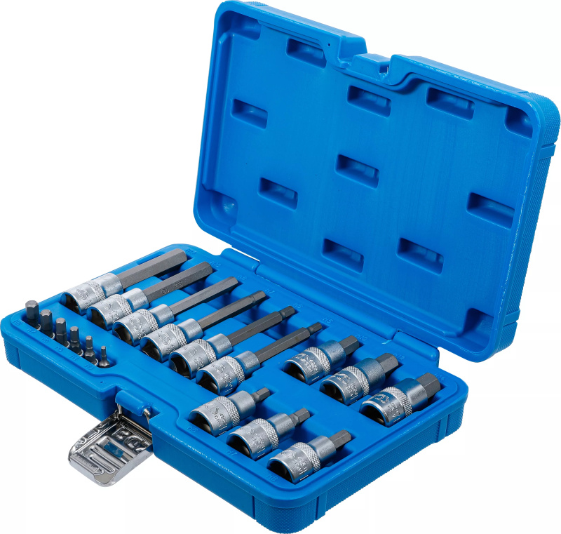 Sada nástrčných klíčů, imbus, 1/4", 1/2", 3 - 12 mm, 18 ks - B5171