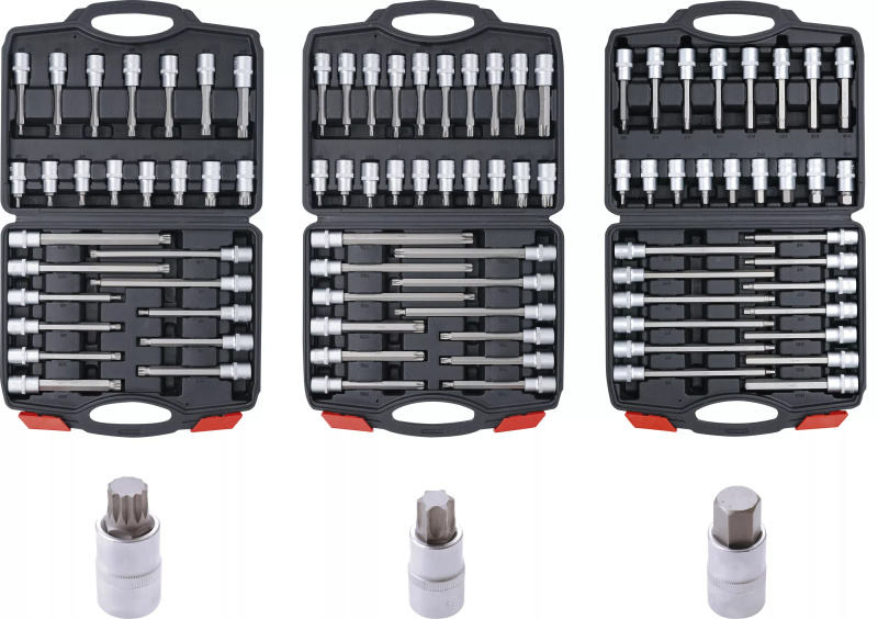 Nástrčné hlavice Imbus, TORX a XZN 1/2", sada 88 dílů - BGS