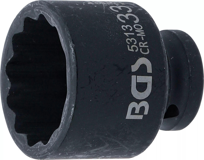 Silová nástrčná hlavice 1/2", dvanáctihranná, 33 mm, BGS - B5313