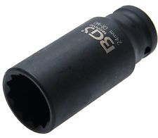 Nástrčné hlavice úderové, 12hranné, prodloužené, 1/2" , různé rozměry - BGS technic Velikost: 35 mm