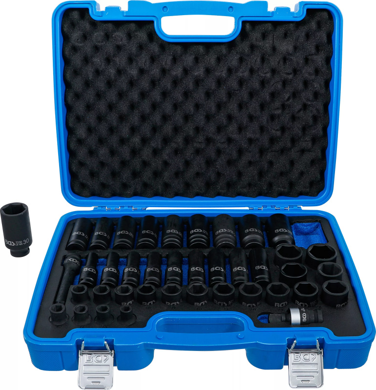 Sada vnitřních nástrčných klíčů, 1/2", HEX 27 - 50 mm, 40 ks, BGS 7280