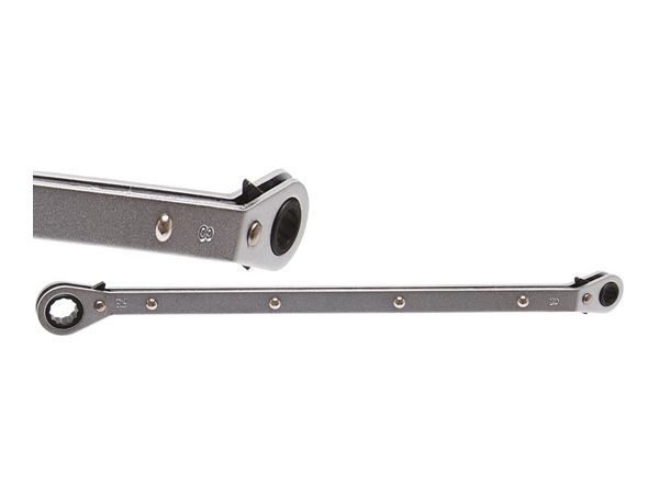 BGS Technic BGS 8264 Oboustranný očkový klíč 8 x 10 mm s ráčnou vyhnutý, 12hranný. Pro žha