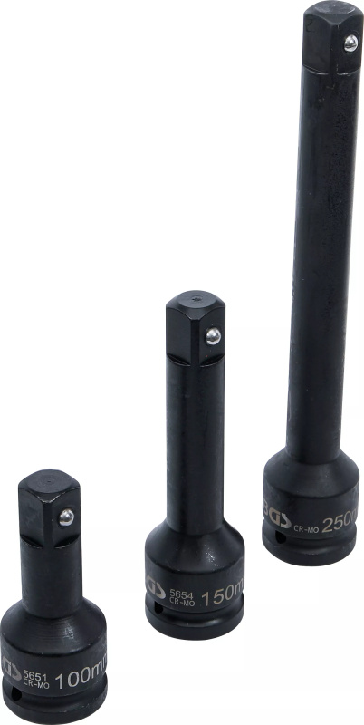 Sada silových prodloužení 3/4" vnitřní/vnější čtyřhran, 3 ks, BGS - B8840