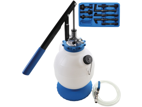 Plnička převodového oleje s ruční pumpou, s 8 adaptéry, 7 l, BGS - B9992