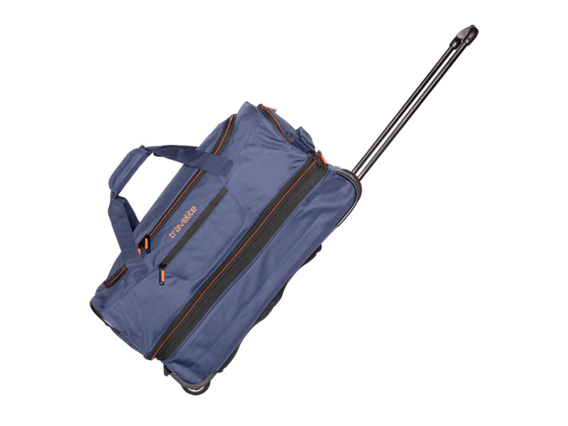 Travelite Basics Cestovní taška na kolečkách S 55cm Modrá Navy Rozšiřitelná