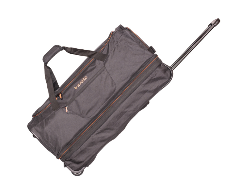 Travelite Basics Cestovní taška na kolečkách M 70 cm Černá Rozšiřitelná