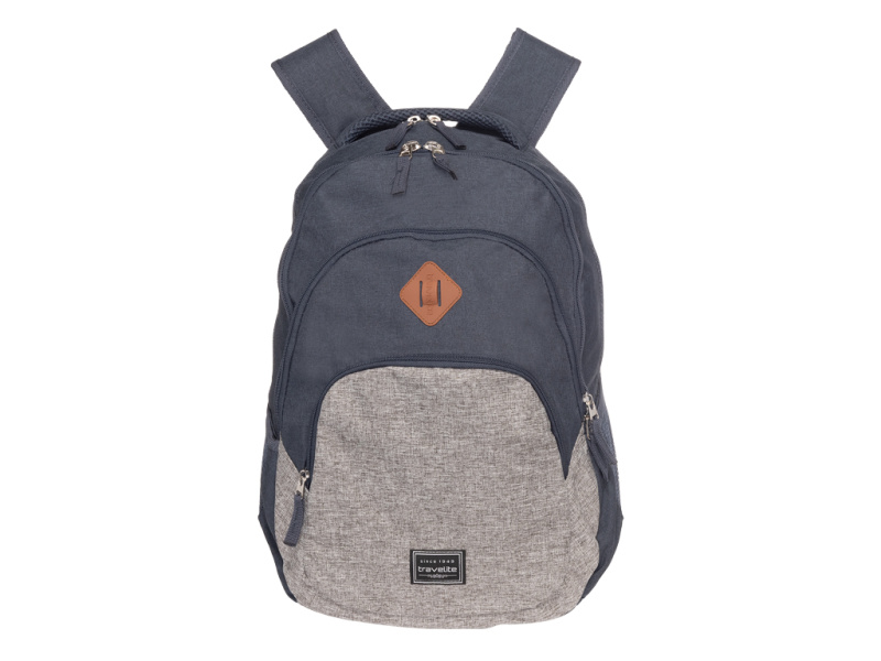 Travelite Basics Batoh Melange 15,6" Modrý/Šedý 22L