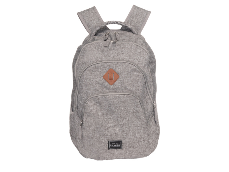 Travelite Basics Batoh Melange 15,6" Šedý Light grey 22L