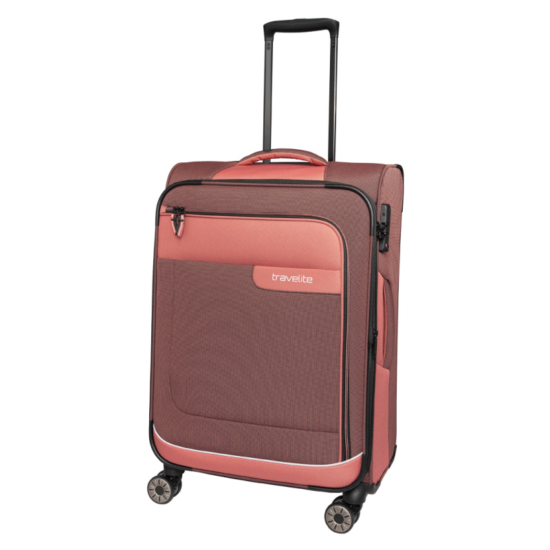 Travelite VIIA 67 cm Spinner 4w Růžový Rose Rozšířitelný