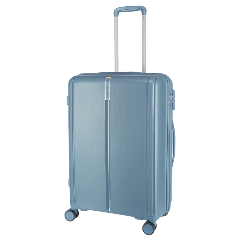 Travelite VAKA 65 cm Spinner 4w Modrá Bluegrey 59L