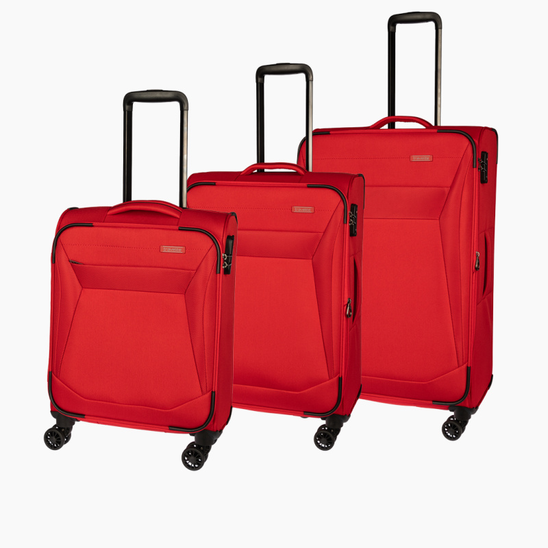 Travelite Chios Sada 3 kufrů 55/67/78cm Červená